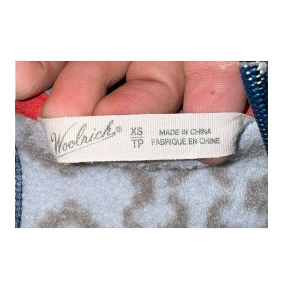 Woolrich FairIsle Pattern Full Zip Fleece Vest Size XS - Picture 7 of 9